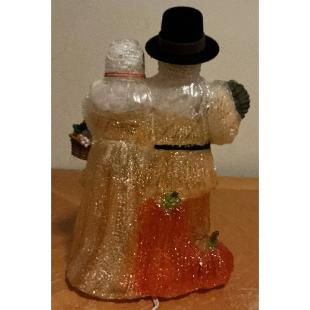 Retired Cracker Barrell Fall Harvest Thanksgiving Pilgrim Light Up, With Box‎